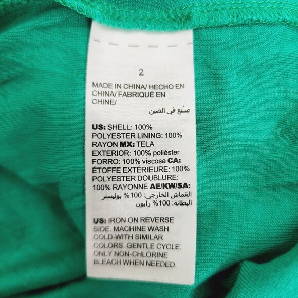 Chico's Asymmetrical Drama Top Asymmetrical Women's Size L/12 Green‎ - Picture 6 of 9